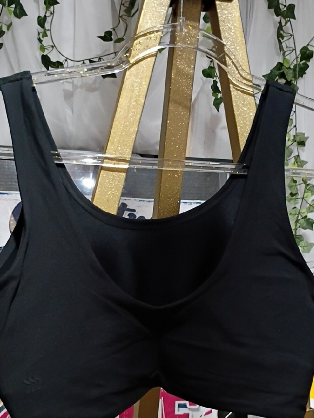 all in motion Black Scoop-Neck Everyday Soft Crop Bra - Picture 8 of 8